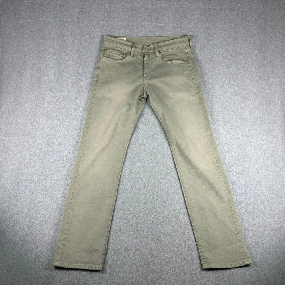 Levi's 502 Jeans Mens 34x31 Premium Regular Taper Jeans Green Denim